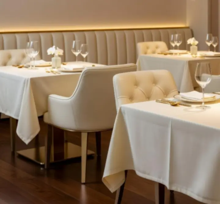 Detail luxusního interiéru restaurace Kralo View s jemným nasvícením