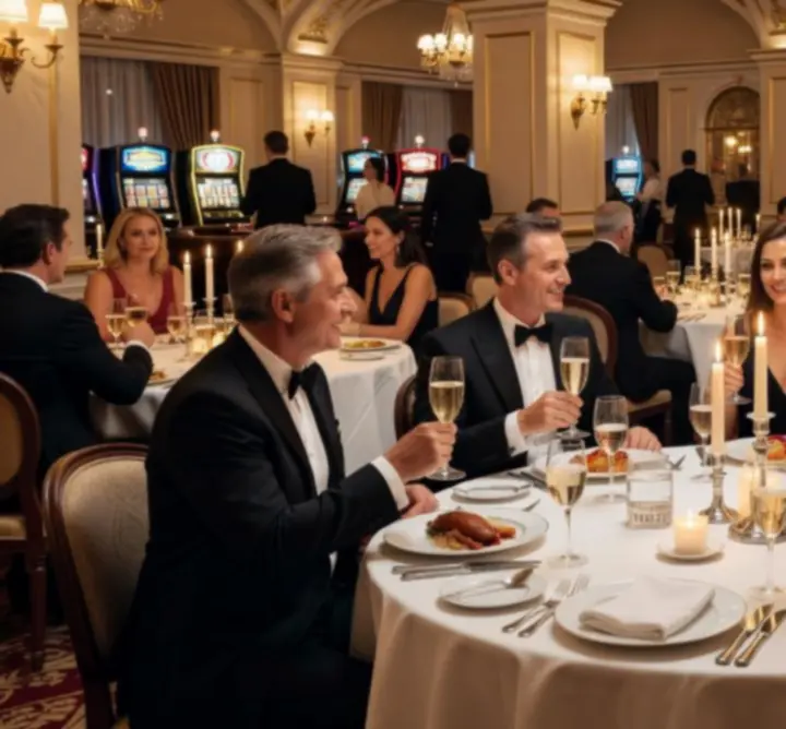 Luxusně prostřený stůl pro společenskou událost v restauraci Kralo View